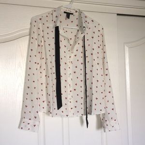 White long sleeve top